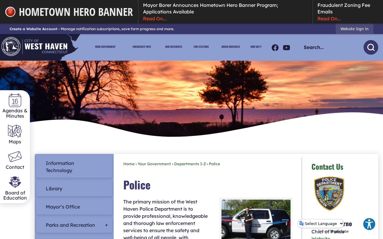 West Haven warrant records police department route
